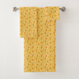 Rainy Day Gold Jaune Blanc Rouge Motif Raindrops