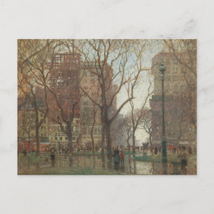 Rainy Day, Madison Square, New York, Paul Cornoyer Postkarte