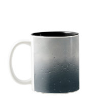 Rainy Day Mood Gray Raindrops Print Tasse