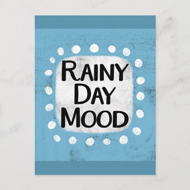Rainy Day Mood Postcard Postkarte (Vorderseite)