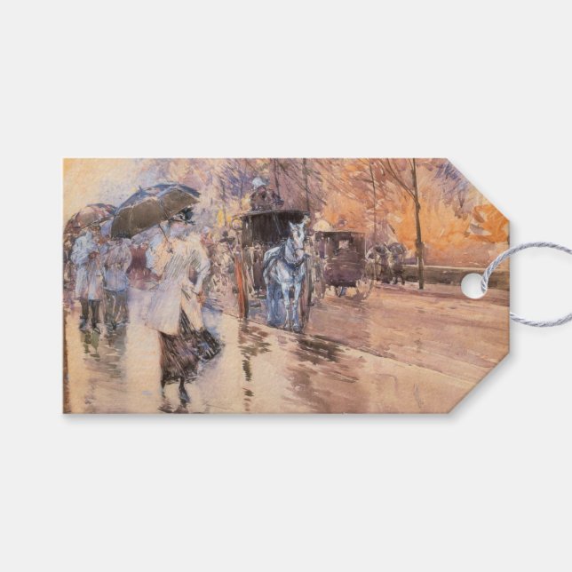 Rainy Day on Fifth Avenue (New York City) Geschenkanhänger (Vorderseite (Horizontal))