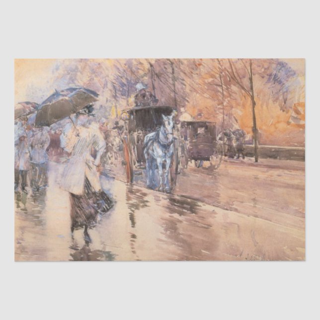 Rainy Day on Fifth Avenue (New York City) Seidenpapier (Vorderseite)
