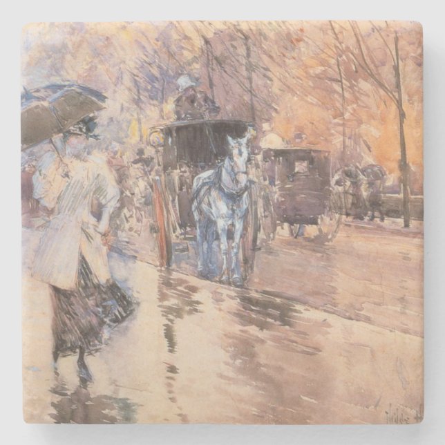 Rainy Day on Fifth Avenue (New York City) Steinuntersetzer (Vorderseite)