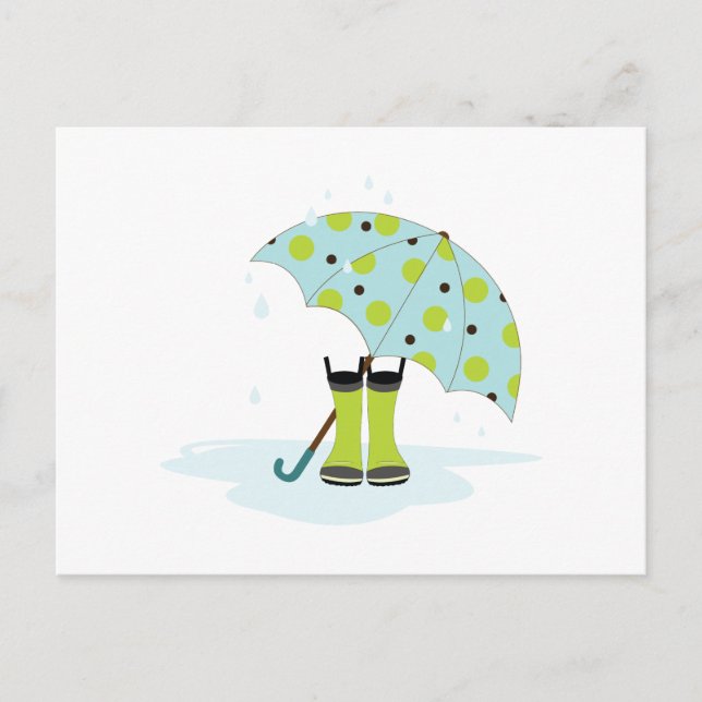 Rainy Day Postkarte (Vorderseite)