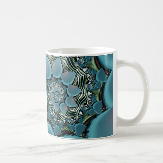 Rainy Day Spiral Fraktal Kaffeetasse (Rechts)