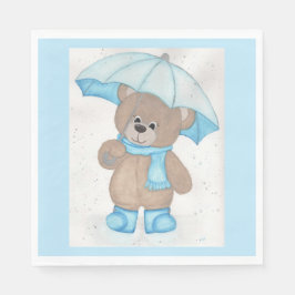 Rainy Daze Teddy Bear Serviette