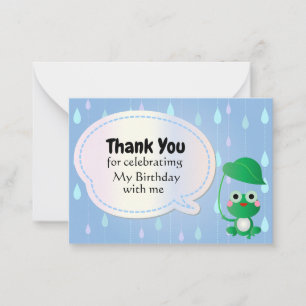 Rainy Frog Merci Cartes