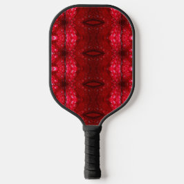 Rainy Red Petunia Ikat 3 Pickleball Schläger