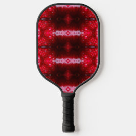 Rainy Red Petunia Ikat Pickleball Schläger