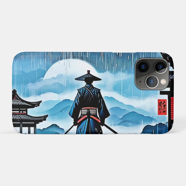 Rainy Samurai: Stille Vigil Case-Mate iPhone Hülle (Rückseite (Horizontal))
