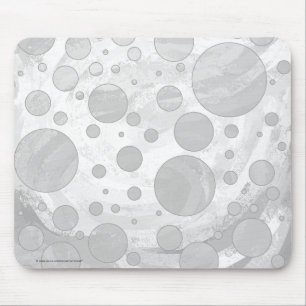 Rainy Sky Gray Polka Dots Mousepad