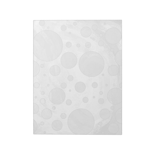 Rainy Sky Gray Polka Dots Notizblock (Rotiert)