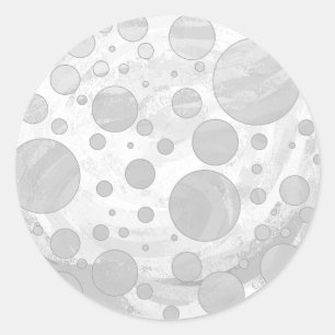 Rainy Sky Gray Polka Dots Runder Aufkleber