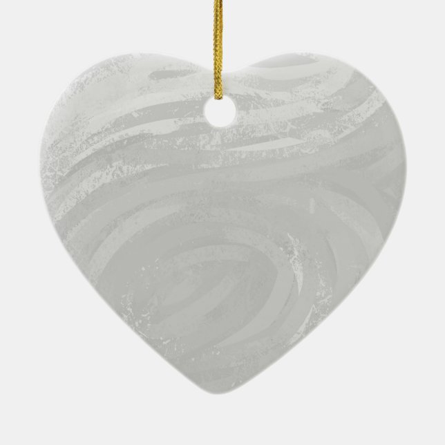 Rainy Sky Gray Swirl Keramikornament (Hinten)