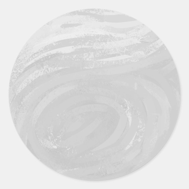 Rainy Sky Gray Swirl Runder Aufkleber (Vorderseite)