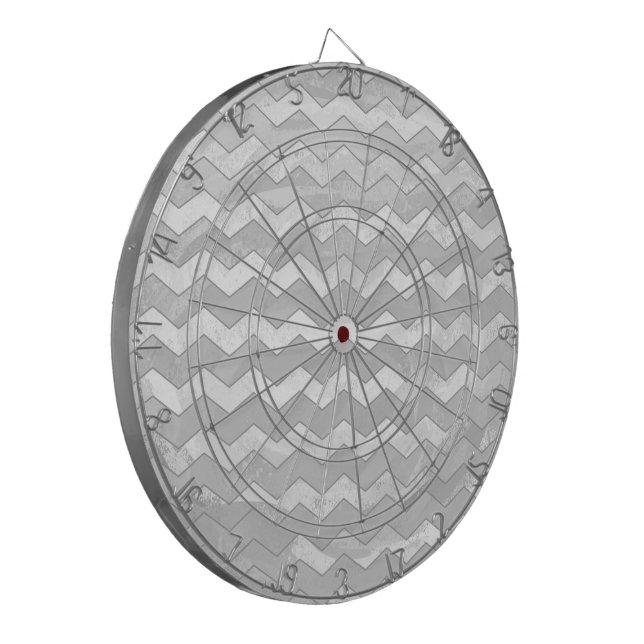 Rainy Sky Gray Zickzack Pattern Dartscheibe (Vorderseite Links)