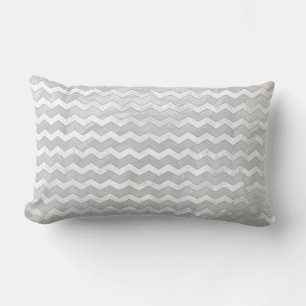 Rainy Sky Gray Zickzack Pattern Lendenkissen