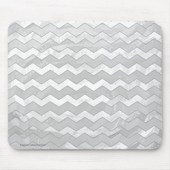 Rainy Sky Gray Zickzack Pattern Mousepad (Vorne)