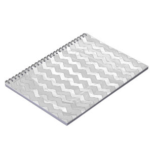 Rainy Sky Gray Zickzack Pattern Notizblock