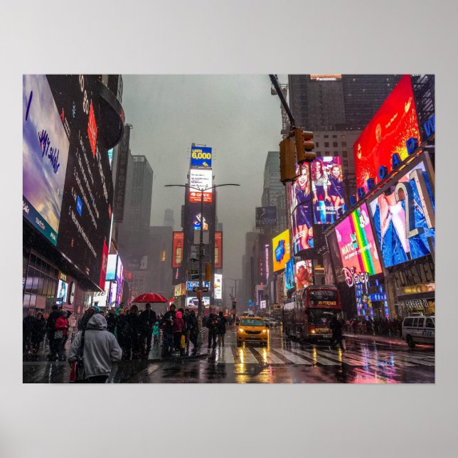 Rainy Times Square Poster (Vorne)