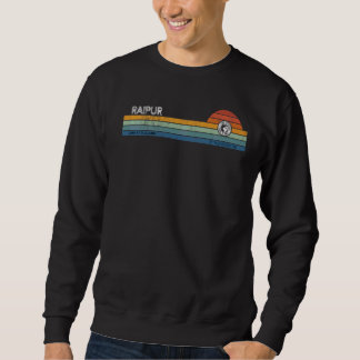 Raipur Chhattisgarh India Retro Sunset Rainbow Syn Sweatshirt