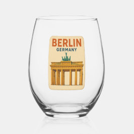 🇩🇪 Raise a Glass to Berlin! 🍷 Weinglas Ohne Stiel