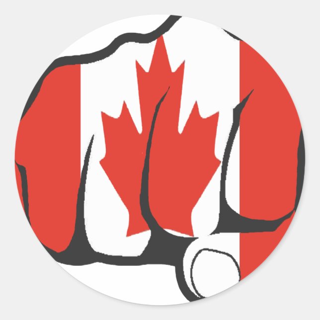 Raise Yer Fist CANADA Runder Aufkleber (Vorderseite)