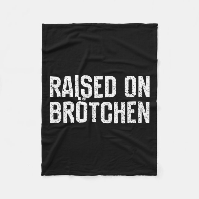 Raised On Brotchen German Bread Roll Funny Food Qu Fleecedecke (Vorderseite)