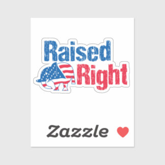 Raised Right Aufkleber
