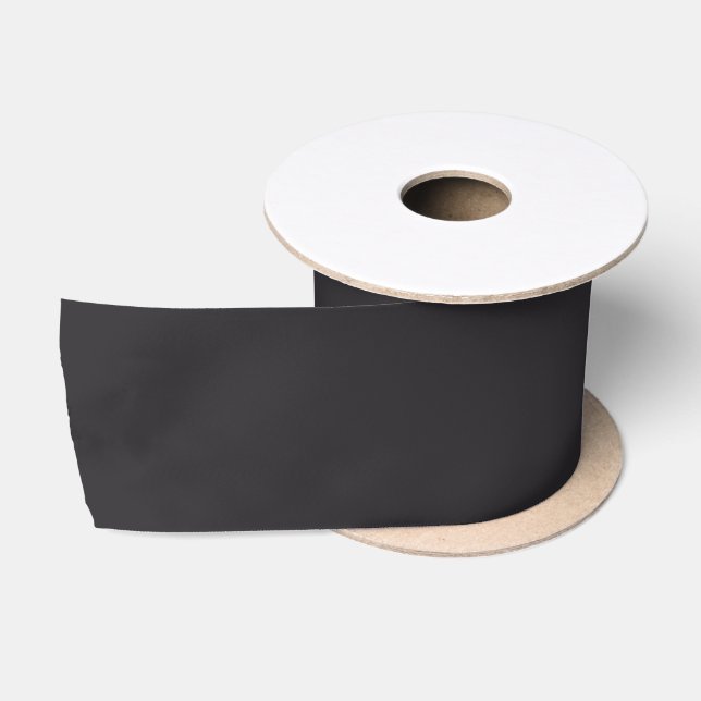 Raisin Black Solid Color Satinband (Spule)