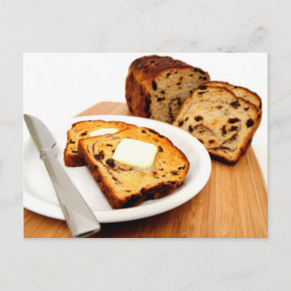 Raisin Brot und Zimt Postkarte