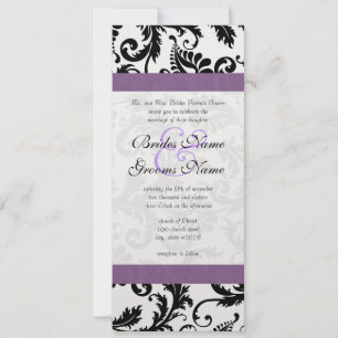 Raisin de raisin noir Damask Faire-part de mariage