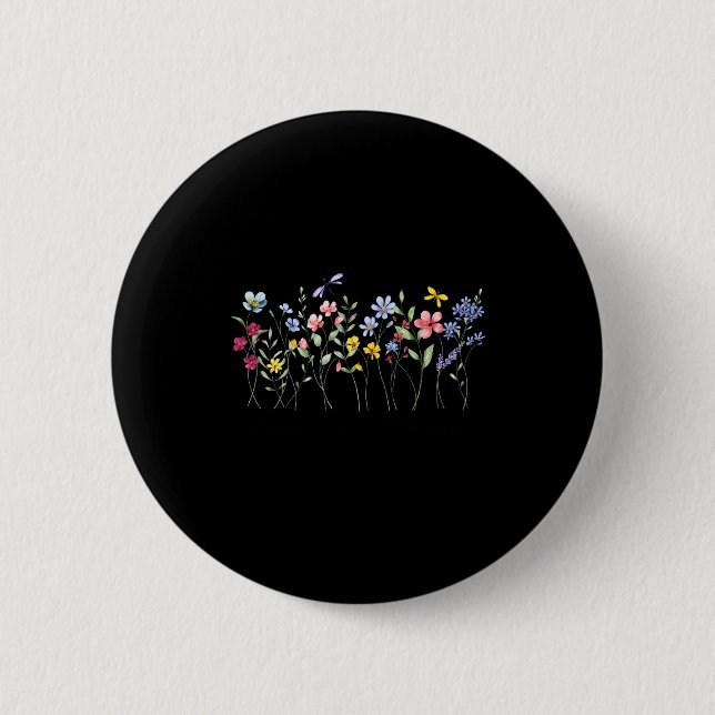 Raising A Wildflower Mom Matching Botanical _1  Button (Vorderseite)