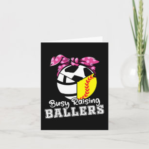 Raising Ballers - Funny Softball Volleyball Soccer Karte