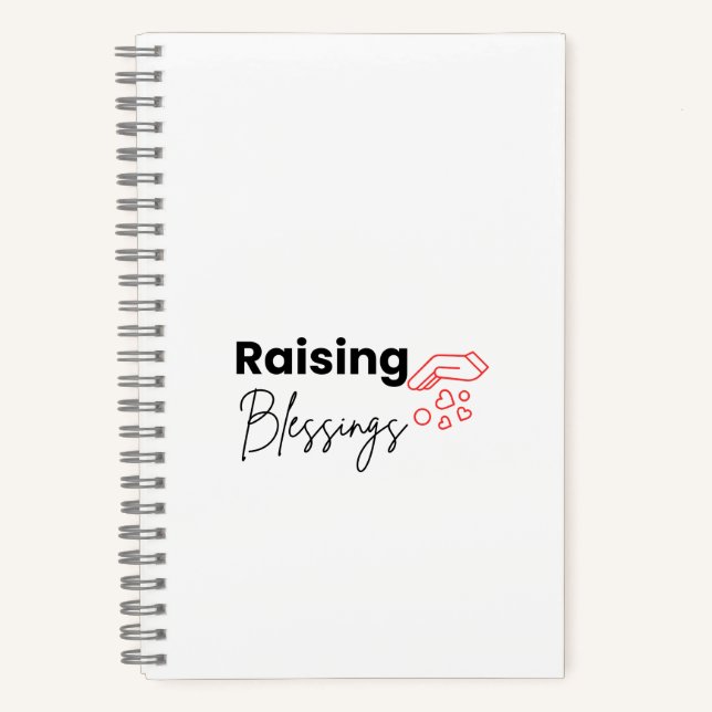 Raising Blessings Christliches Gebetsjournal Notizbuch (Vorderseite)