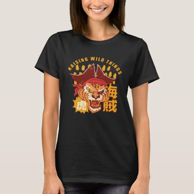 Raising Wild Things Tiger Pirate Chaos Coordinator T-Shirt (Vorderseite)