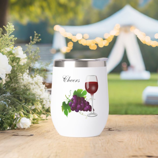 Raisins et Verre à vin Personnalisé (Extérieur)