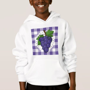 Raisins sur carreaux violets blancs