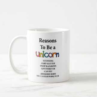 Raisons d'être une tasse de licorne avec la