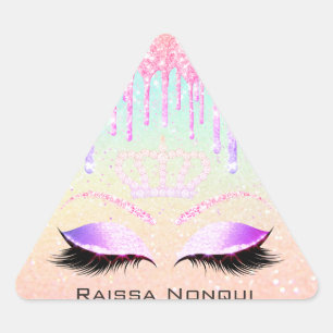 Raissa Crown 16. 15. Bridal Holographic1 Dreieckiger Aufkleber