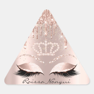 Raissa Crown 16. Bridal Rose Glitzer Dreieckiger Aufkleber
