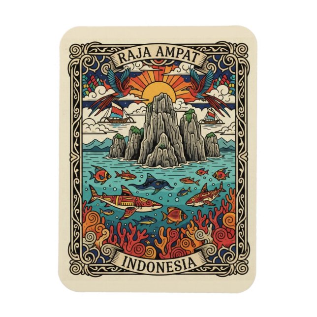 Raja Ampat Indonesien Magnet (Vertikal)