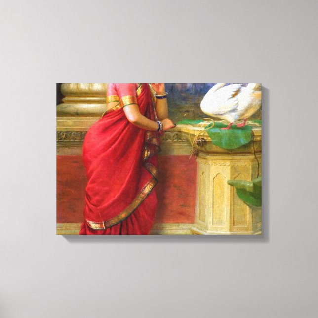 Raja Ravi Varma - Hamsa Damayanti Leinwanddruck (Vorderseite)