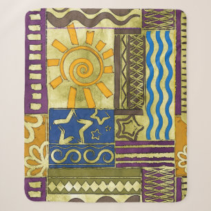 Rajasthan Indian, Patchwork-Teppich-Textur. Sherpadecke