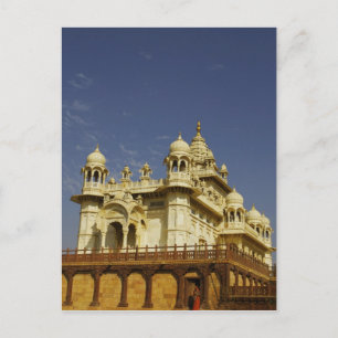 Rajasthan, Indien Eine stehende und zufällige Frau Postkarte