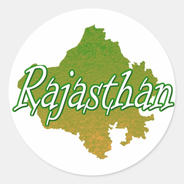 Rajasthan Runder Aufkleber (Vorderseite)