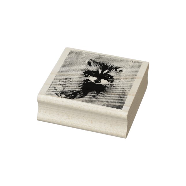 RAKCOON UND BLUME BRIEFMARKE GUMMISTEMPEL (Stempel)