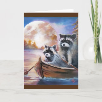 RAKCOONS ROWBOOTBLANK GREETKARTE FEIERTAGSKARTE