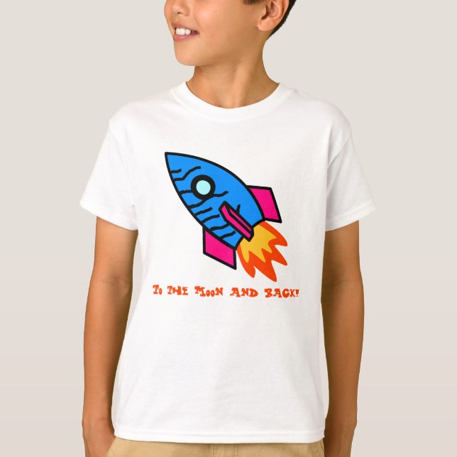 Rakete: Auf den Mond und zurück T - Shirt (Vorderseite)
