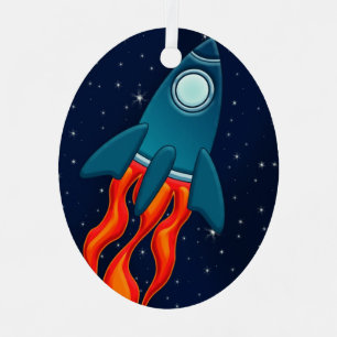 Rakete Ornament Aus Metall